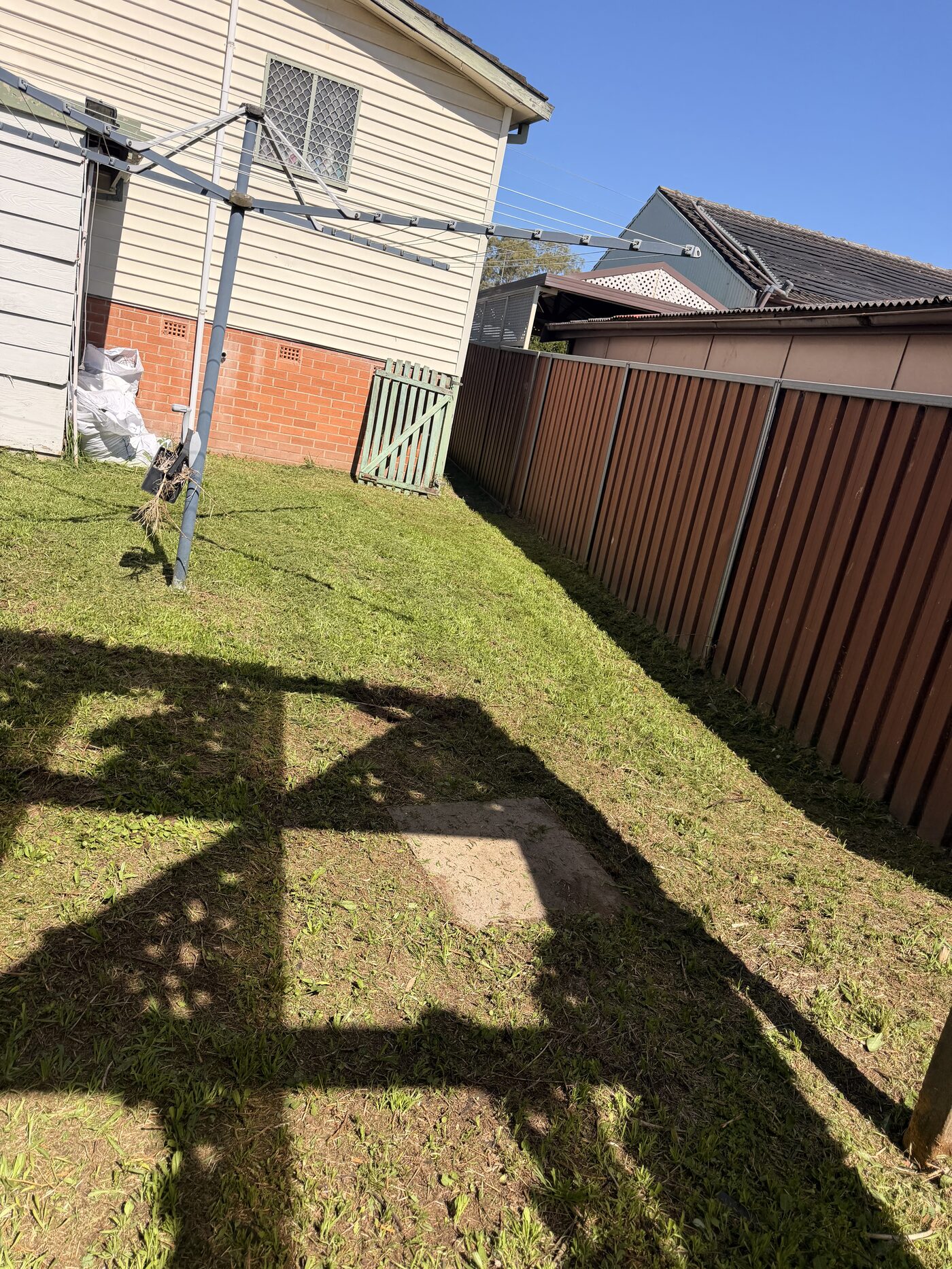 Lawn after tidy up